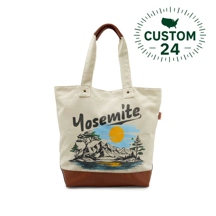 Yosemite National Park Canvas Tote Bag – Adventure Travel Outdoor Shoulder Bag