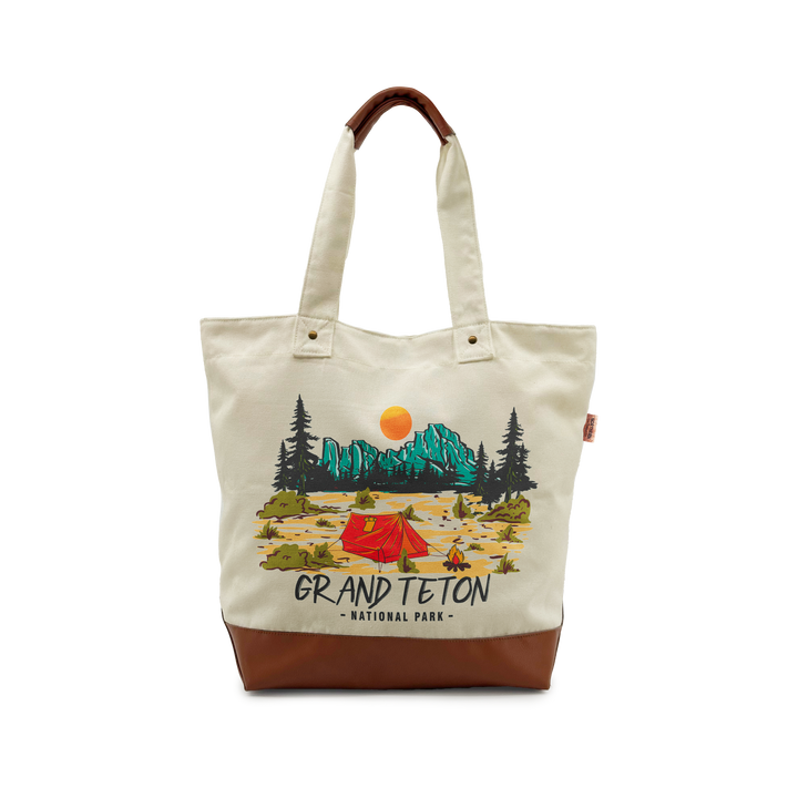 GRAND TETON SCENIC Canvas TOTE BAG