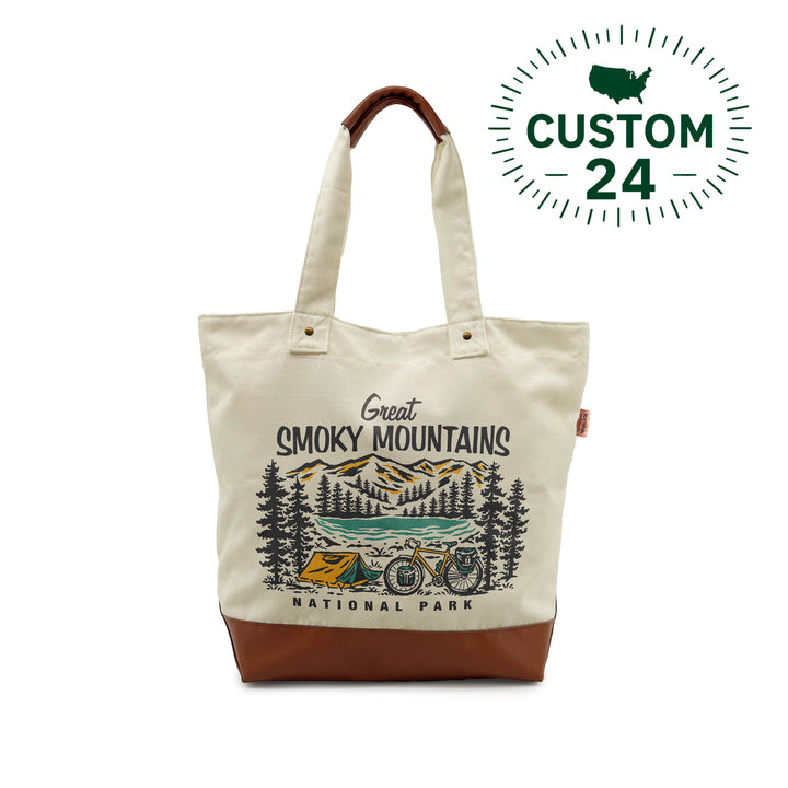 Great Smoky Mountains National Park Canvas Tote Bag – Adventure Camping Outdoor Shoulder Bag