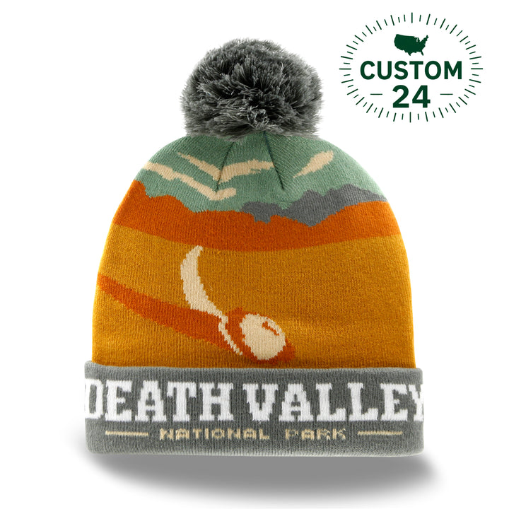 Death Valley National Park Beanie Hat with Pom Pom Knit Winter Cap