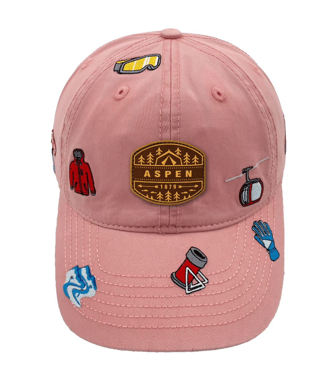 Aspen Skiing Adventure Baseball Cap