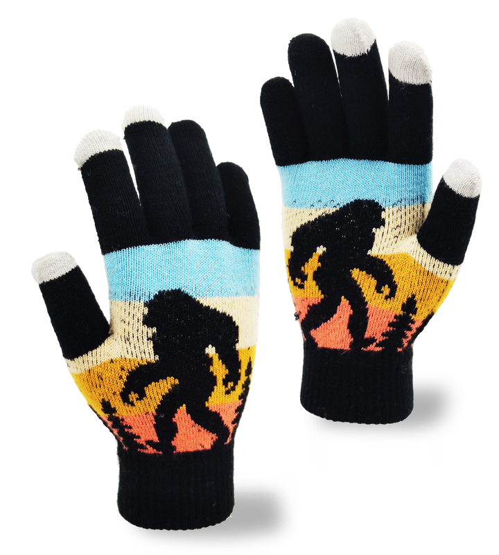 Sasquatch Shadows Knit Gloves
