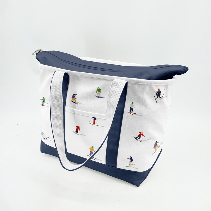 Ski Adventure Canvas Tote Bag ¨C Winter Sports Travel Carryall