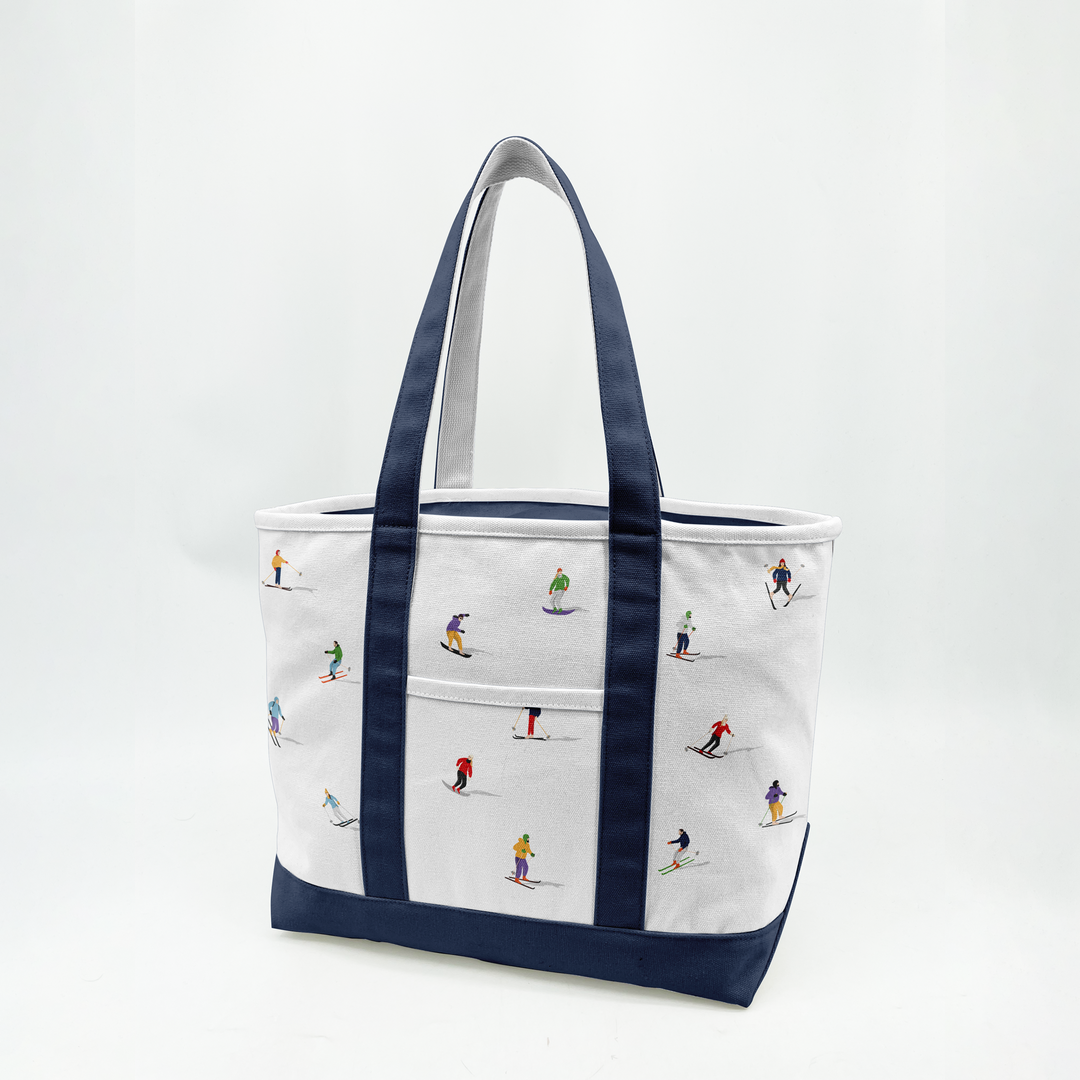 Ski Adventure Canvas Tote Bag ¨C Winter Sports Travel Carryall