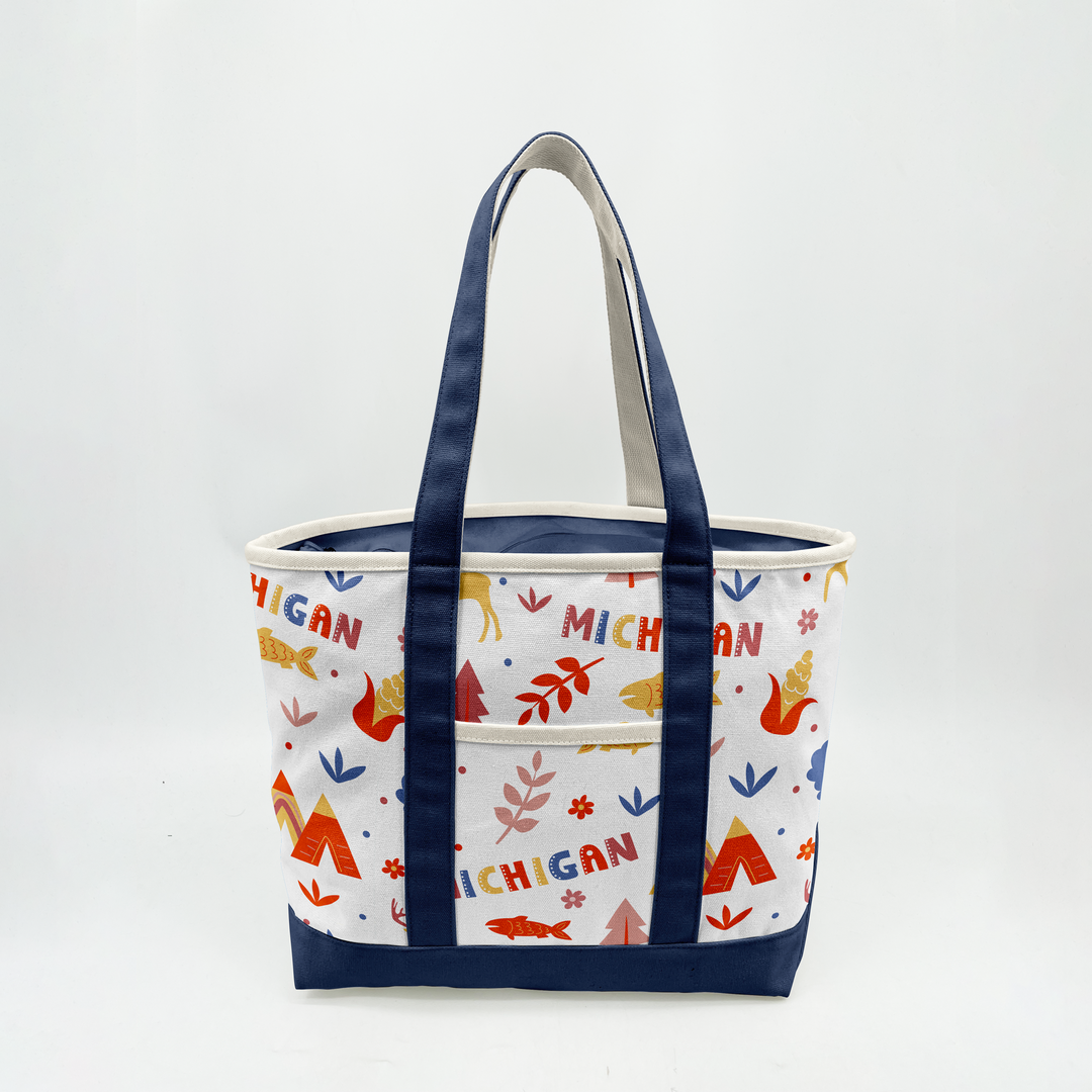 Michigan Adventure Canvas Tote Bag ¨C Nature & Travel Inspired Carryall