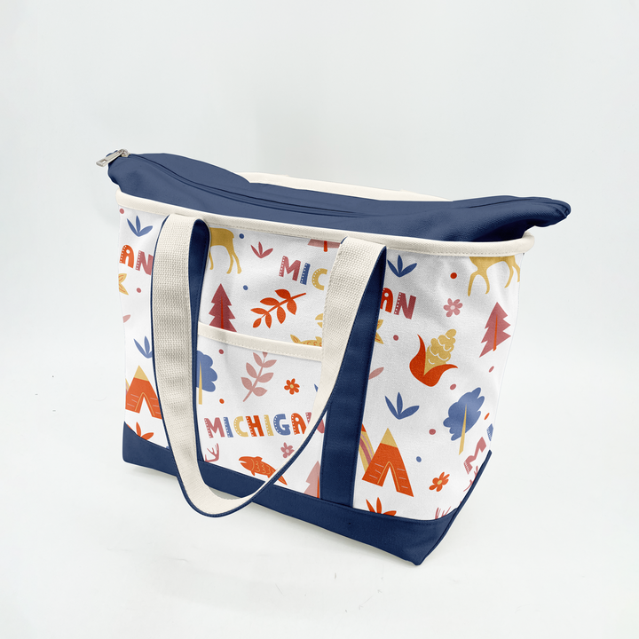 Michigan Adventure Canvas Tote Bag ¨C Nature & Travel Inspired Carryall