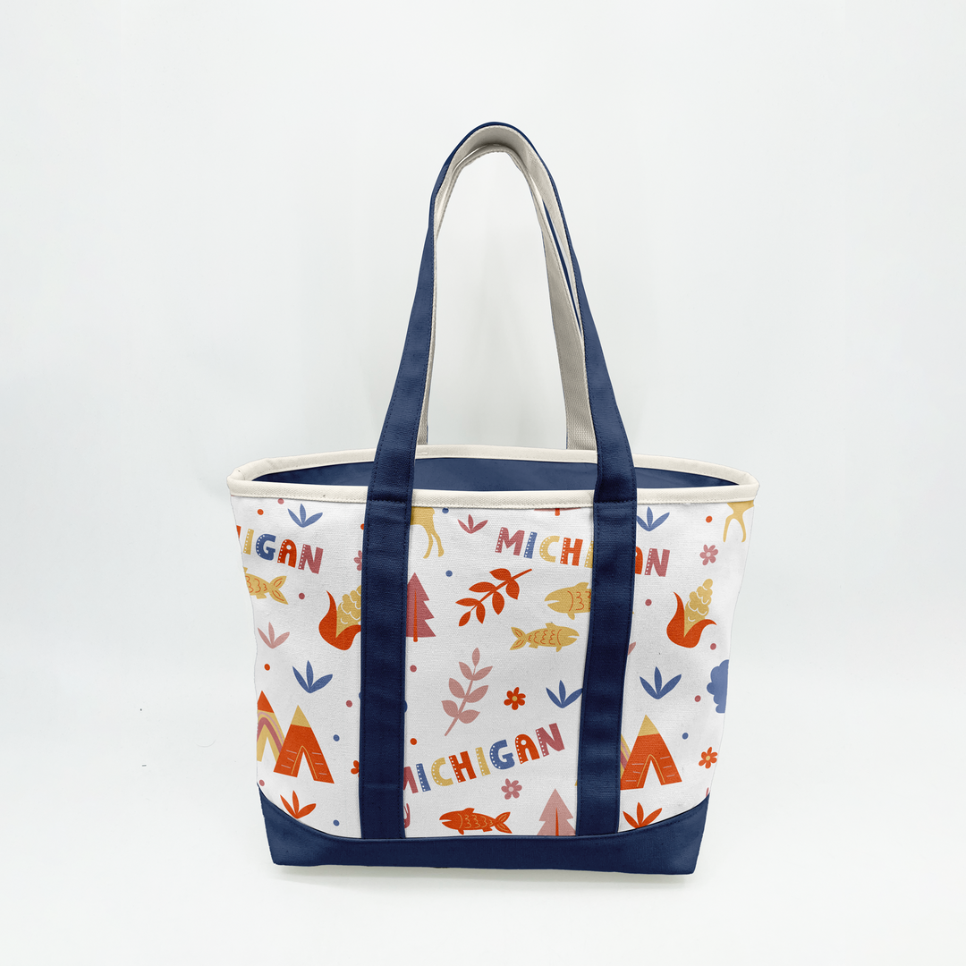 Michigan Adventure Canvas Tote Bag ¨C Nature & Travel Inspired Carryall