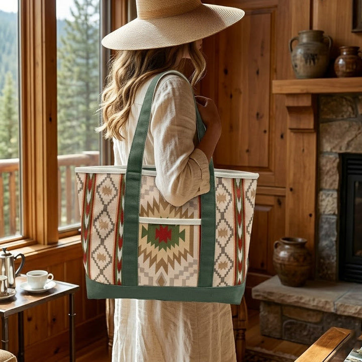 Southwest Desert Pattern Canvas Tote Bag ¨C Adventure Style Carryall
