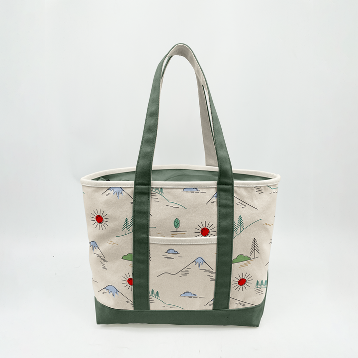 Minimal Mountain Landscape Canvas Tote Bag ¨C Outdoor Adventure Carryall