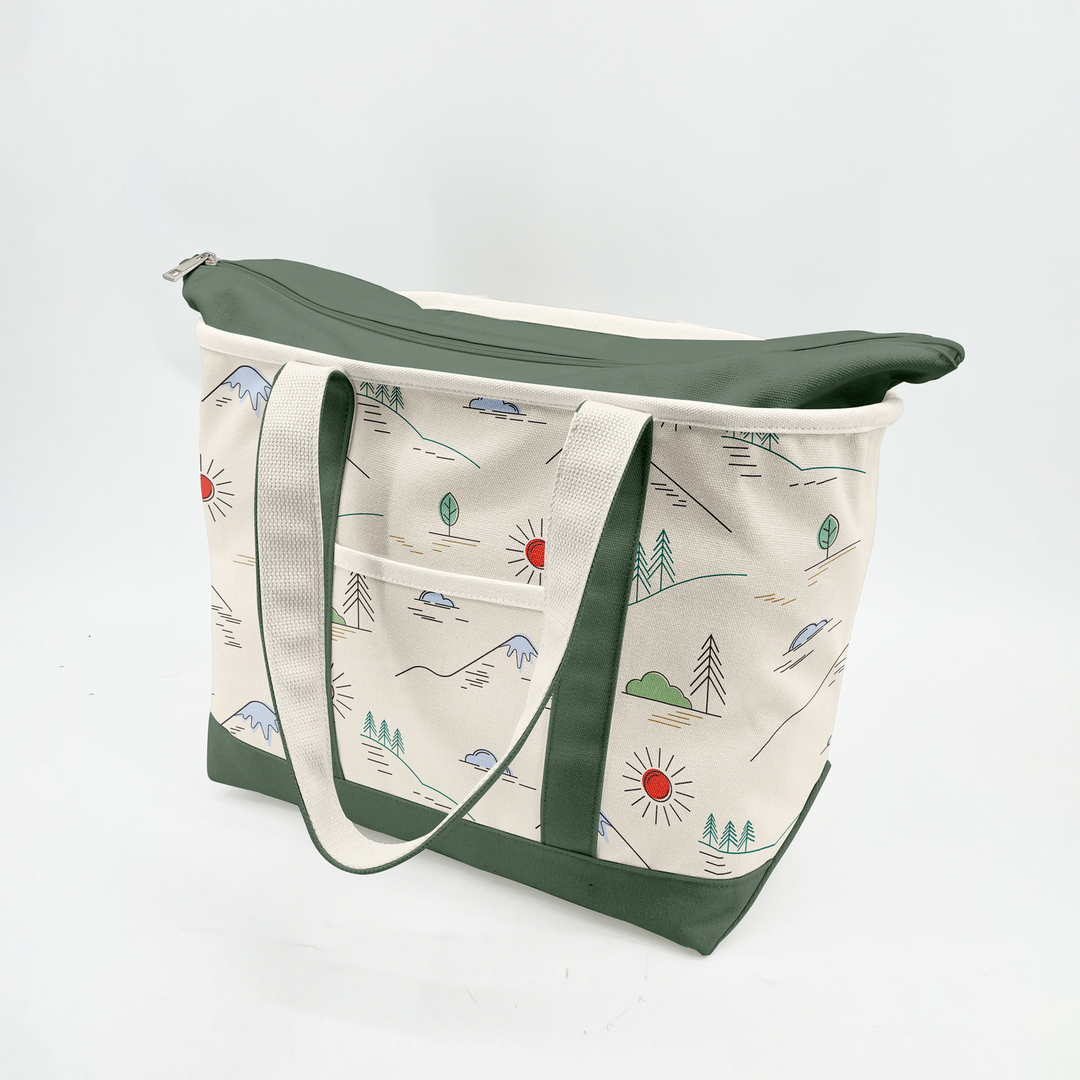 Minimal Mountain Landscape Canvas Tote Bag ¨C Outdoor Adventure Carryall