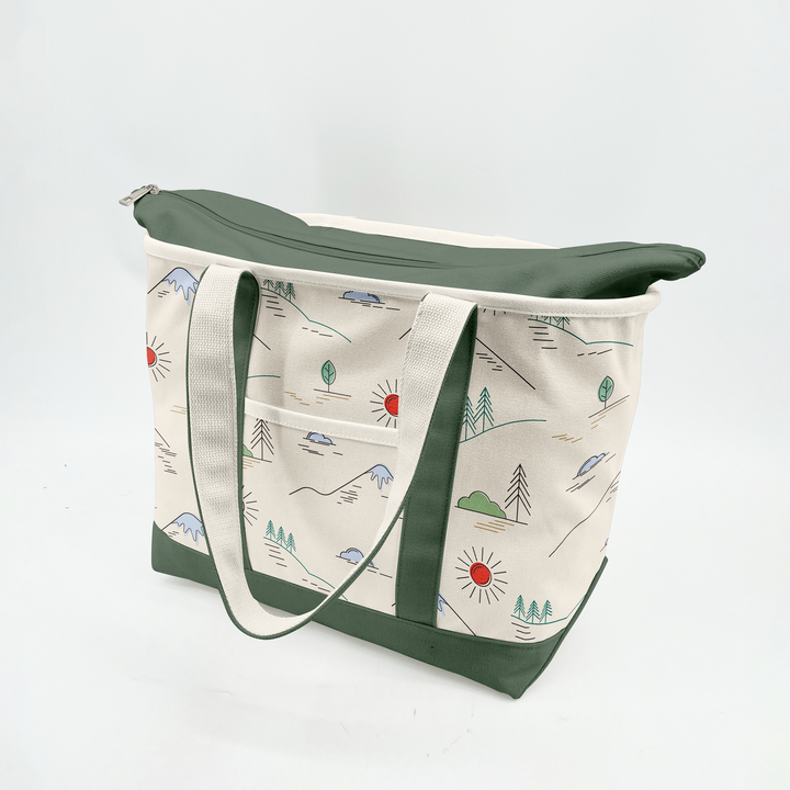 Minimal Mountain Landscape Canvas Tote Bag ¨C Outdoor Adventure Carryall