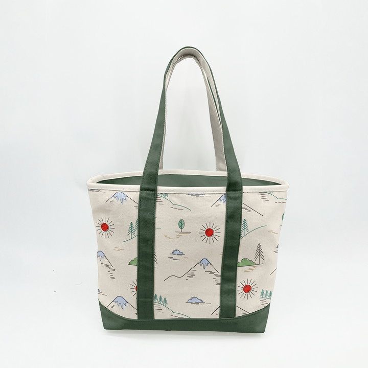 Minimal Mountain Landscape Canvas Tote Bag ¨C Outdoor Adventure Carryall