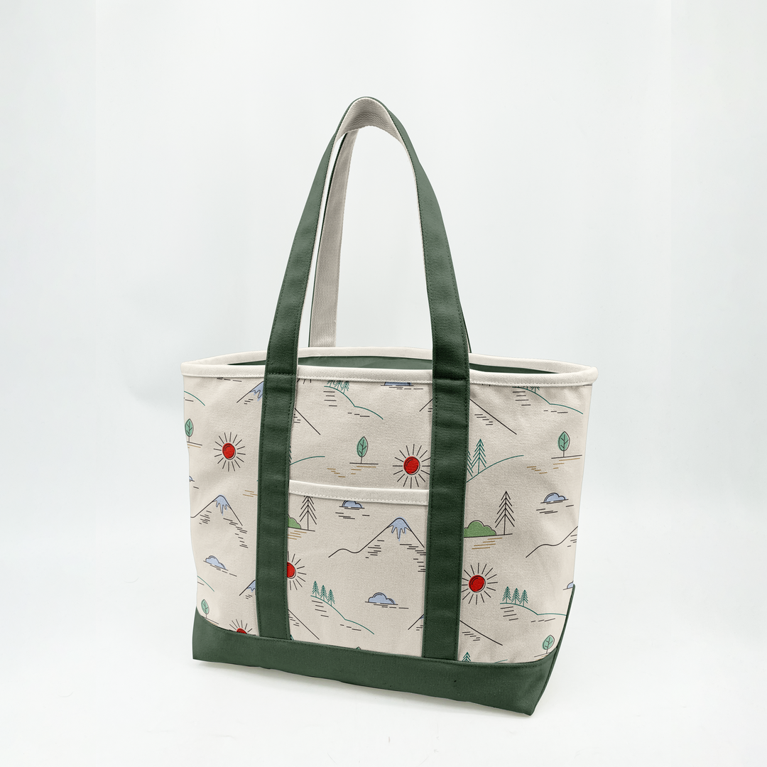 Minimal Mountain Landscape Canvas Tote Bag ¨C Outdoor Adventure Carryall