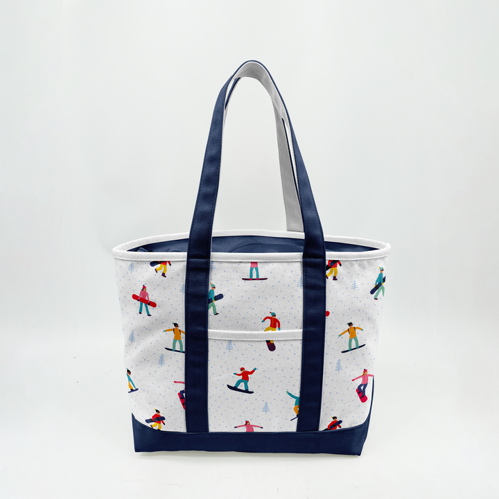 Winter Snowboard Adventure Canvas Tote Bag ¨C Ski Resort Graphic Carryall