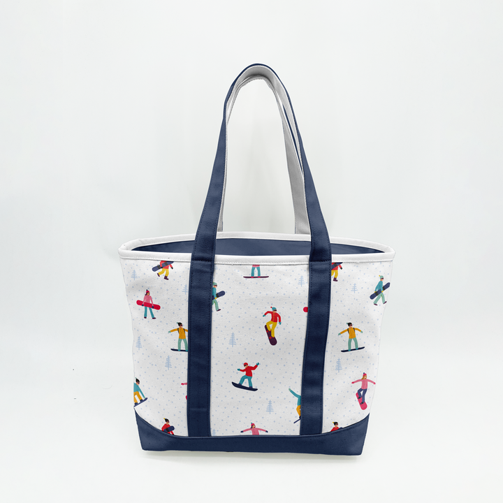 Winter Snowboard Adventure Canvas Tote Bag ¨C Ski Resort Graphic Carryall
