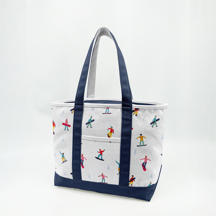 Winter Snowboard Adventure Canvas Tote Bag ¨C Ski Resort Graphic Carryall
