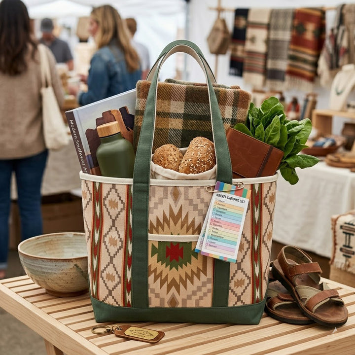 Southwest Desert Pattern Canvas Tote Bag ¨C Adventure Style Carryall