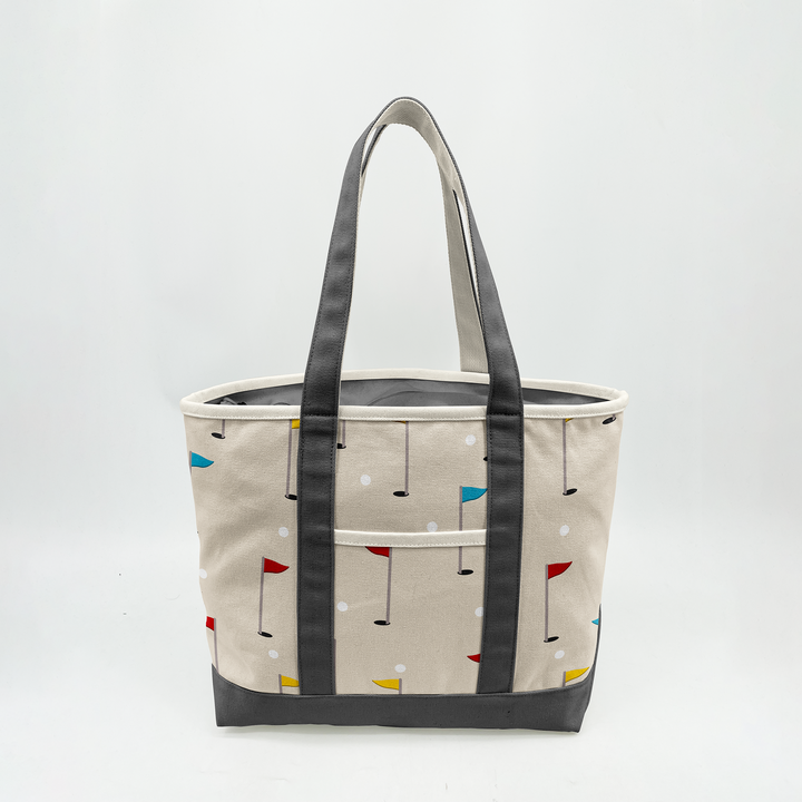 Golf Flag Canvas Tote Bag – Minimal Sports Lifestyle Travel Carryall