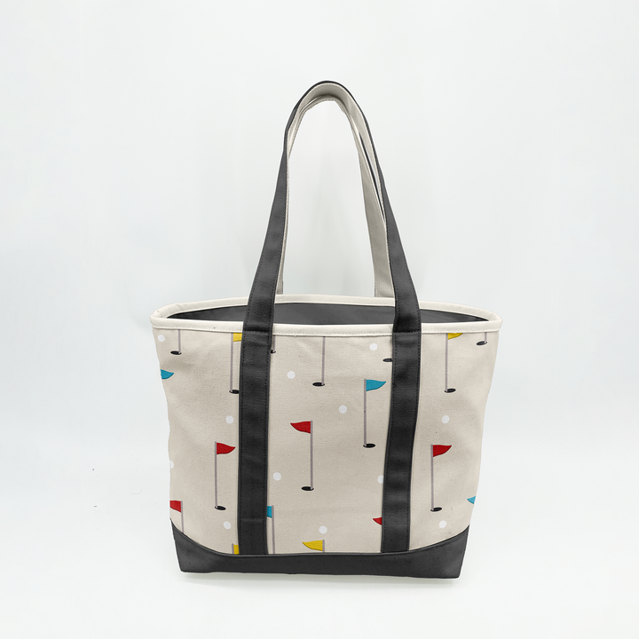 Golf Flag Canvas Tote Bag – Minimal Sports Lifestyle Travel Carryall