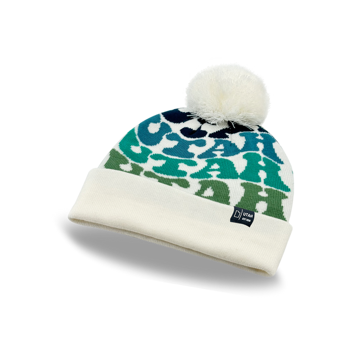 UTAH Colorful Knit Pom Pom Beanie - Retro Winter Warm Hat