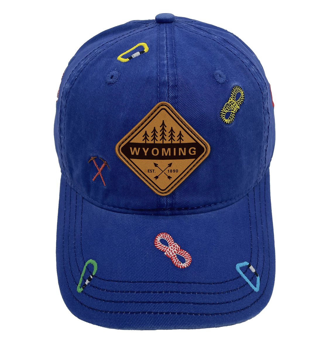 Wyoming Baseball Cap Outdoor Hiking Adventure Hat Adjustable Souvenir Travel Gift Embroidered Design
