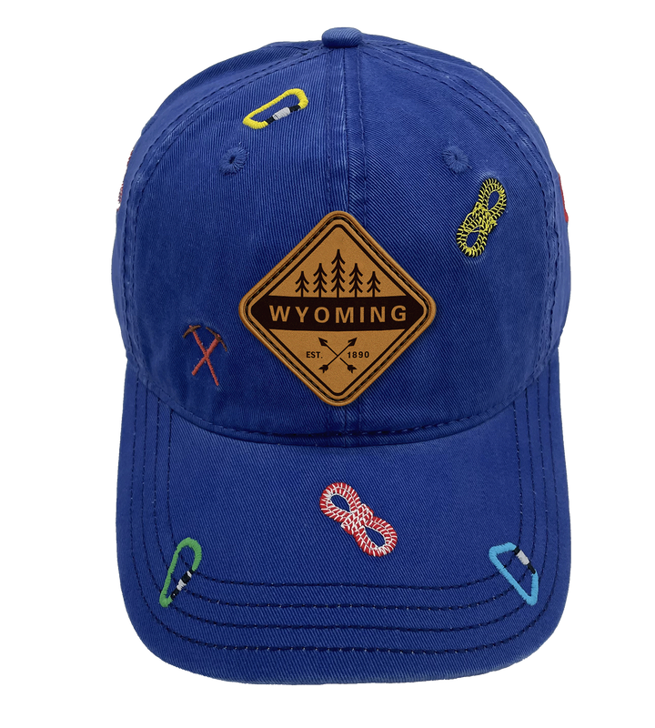 Wyoming Baseball Cap Outdoor Hiking Adventure Hat Adjustable Souvenir Travel Gift Embroidered Design