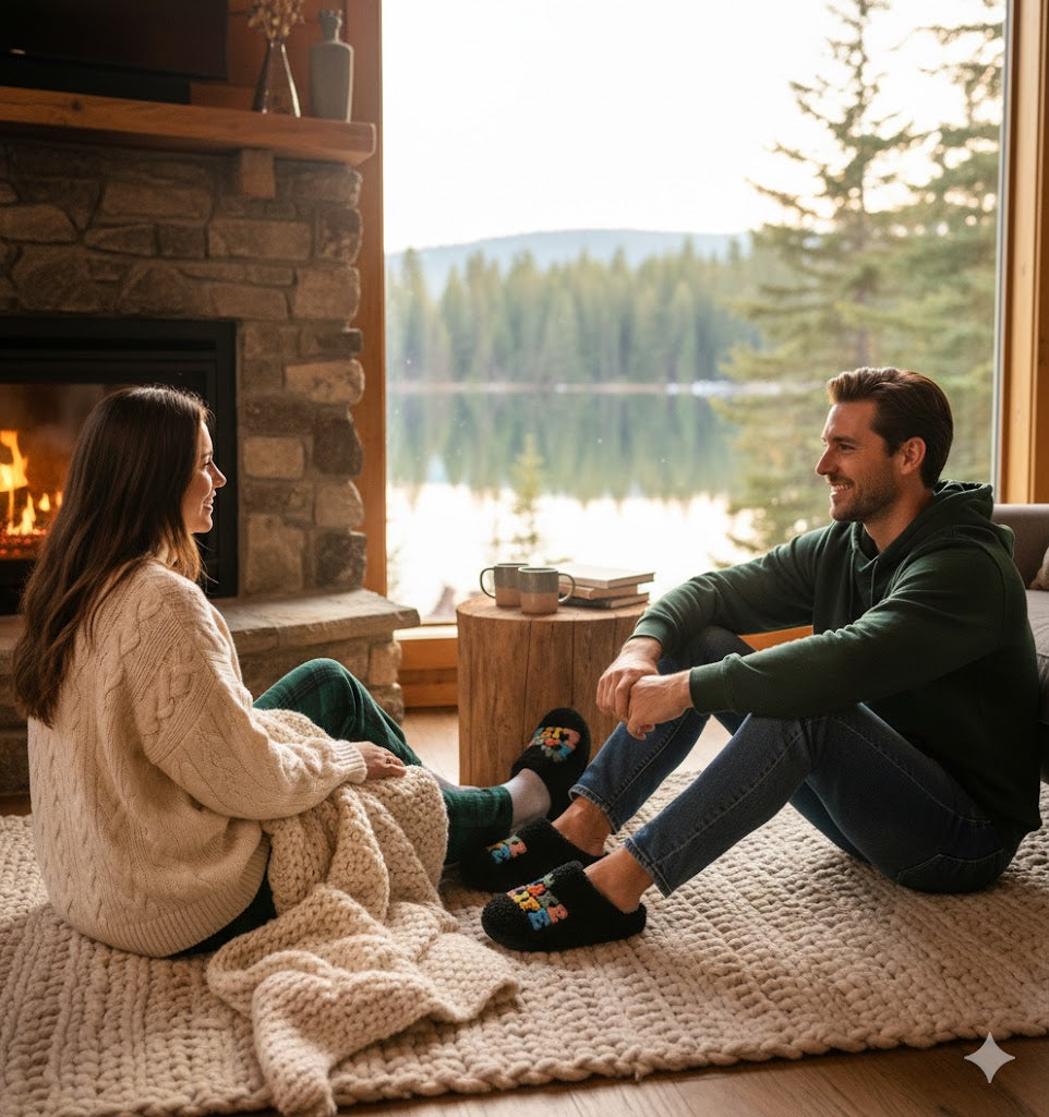 Groovy Lake Life Cozy SLIPPERS